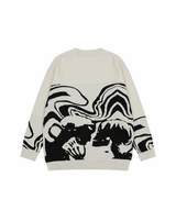 noughties SKLETON KISSING SWEATER Y2K STREETWEAR